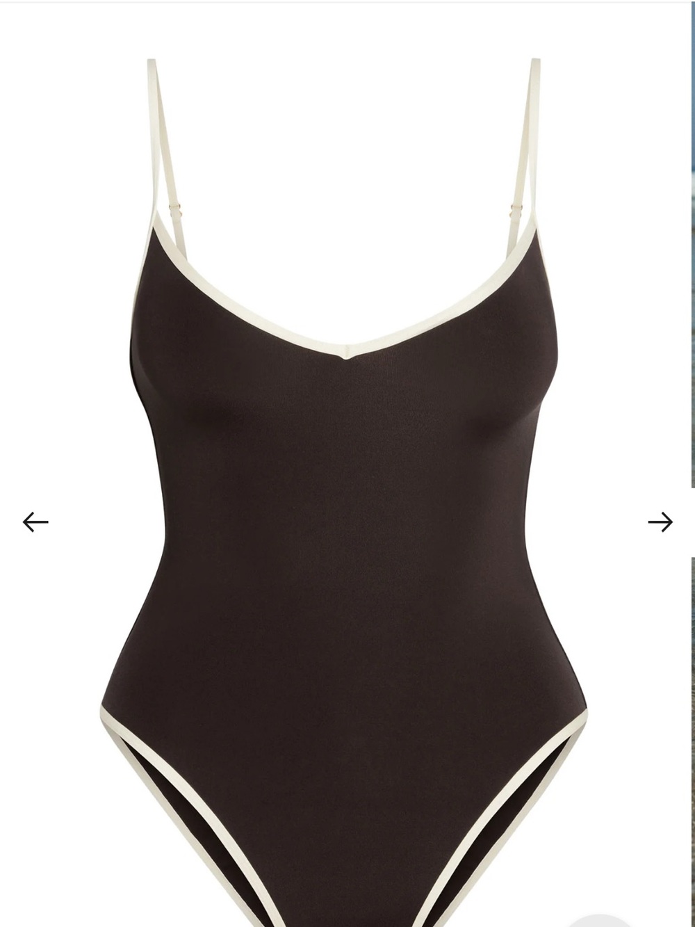 NWT Ravello One Piece in Espresso/Ivory - Picture 2 of 2